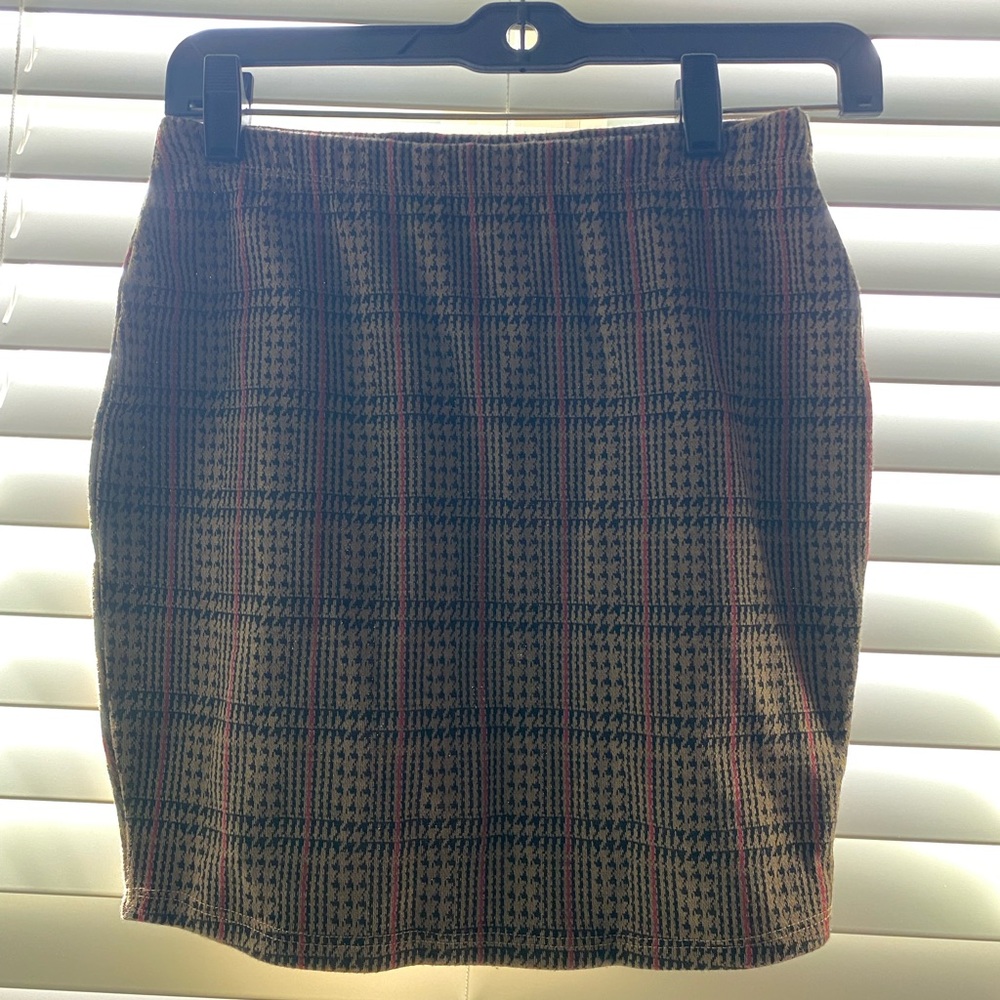 Rare Plaid Pencil Skirt